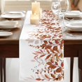 thumbnail image 3 of Table Runners 70 Inches Long Dress Scarves, Brown Leaves Farmhouse Coffee/Dining/Kitchen Table Decor, Holiday Table Runner, Summer Botanical 13x70 Inch, 3 of 9