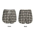 thumbnail image 6 of Uemuo Black Plaid Heart Pattern Women's Athletic Shorts High Waisted Running Shorts with Liner Pockets Gym Elastic Workout Shorts-Large, 6 of 9