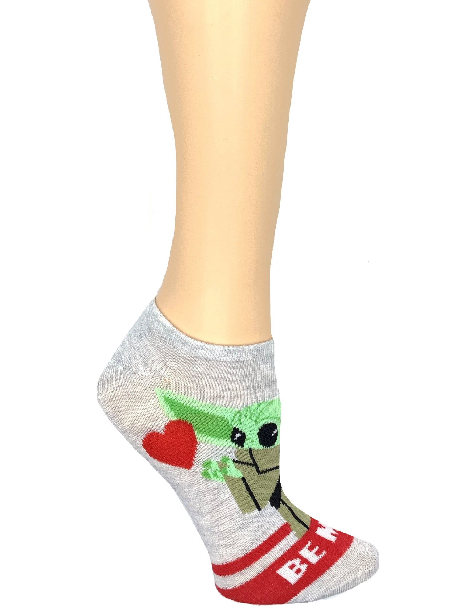 Star Wars The Mandalorian, Valentine’s Day Women's No-Show Socks, 3-Pack, Size 4-10