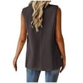 thumbnail image 4 of 2025 Women's Summer Sleeveless Vest Tops Lightweight Fully-Lined Fashion Casual Work Office Blazers with Pockets, 4 of 6