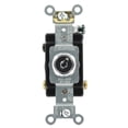 thumbnail image 1 of Interruptor Leviton de 20 A, 120/277 V, cierre con llave, 3 vías, AC, silencioso, 1 of 1