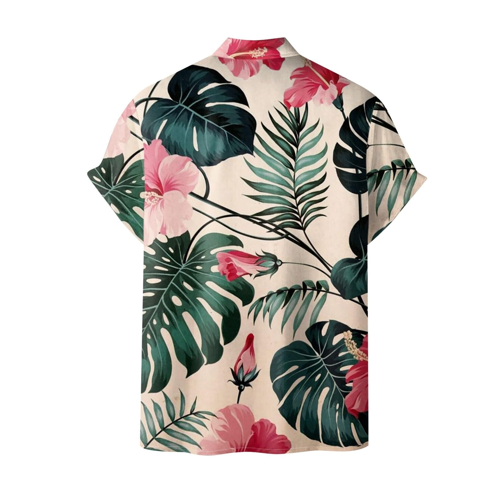 lcziwo Hawaiian Button Up Shirts for Men,Mens Aloha Shirt Tropical