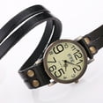 thumbnail image 2 of Guodhu Vintage Unisex Wide Band Multi Layers Leather Wrap Cuff Bracelet Wrist Watches Easy Read Quartz Watches for Men &Women Birthday Gifts, 2 of 3