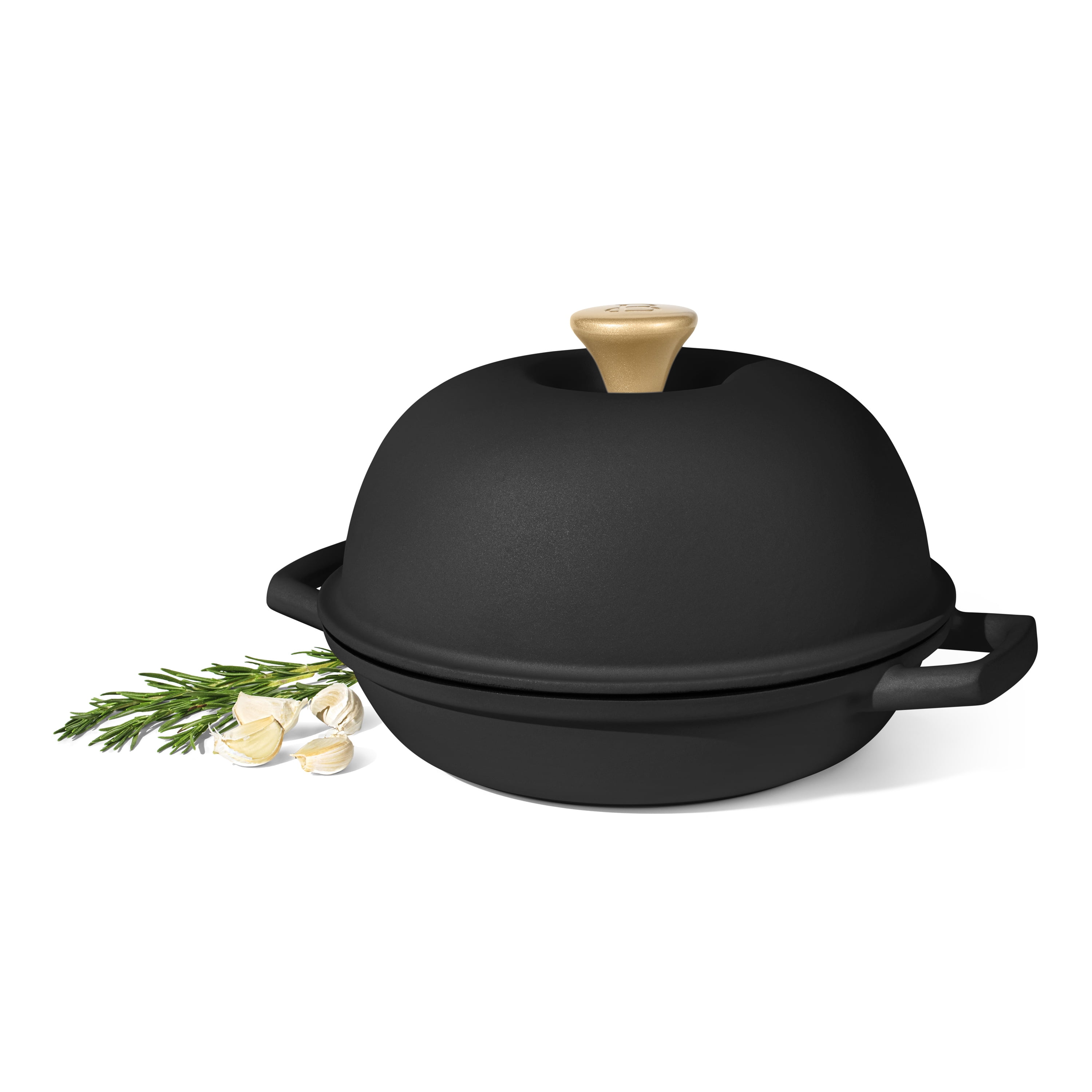 Beautiful Enameled Cast Iron Bread Oven, 10 inch, Round, Black Sesame by Drew Barrymore