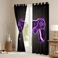 thumbnail image 3 of Homewish Geometric Purple Hexagon Blackout Curtains Set of 2 (52x84 Each) For Boys Girls,Abstract Ombre Gamer Window Curtains,Video Game Curtains and Drapes,Microfiber Bedroom Decor, 3 of 6