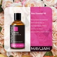 thumbnail image 2 of MAYJAM Essential Oils 100% Pure Rose Oil for Diffuser, Skin Care, Candle Making, Relaxation, 100ml, 2 of 8