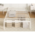 thumbnail image 3 of Allewie Twin Bed Frame, 14 inch Metal Platform Beds with Storage Space, No Box Spring Needed and Easy Assembly, White, 3 of 10