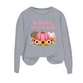 thumbnail image 4 of Women's Halloween Hoodless Sweatshirt Pullover Long Sleeve Casual Crewneck for Daily Autumn Winter Fashion Tops Women Grey1 L, 4 of 4