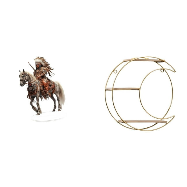 Adorno De Caballero Acrílico, Centro De Mesa, Impermeable, Regalo, Decoración De Escritorio Con Base Para El Hogar, Estante Colgante De Pared De Metal De 3 Niveles, Decoración, Ahorro De