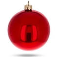 thumbnail image 2 of Set of 4 Glossy Red Glass Ball Christmas Ornaments 4 Inches, 2 of 3