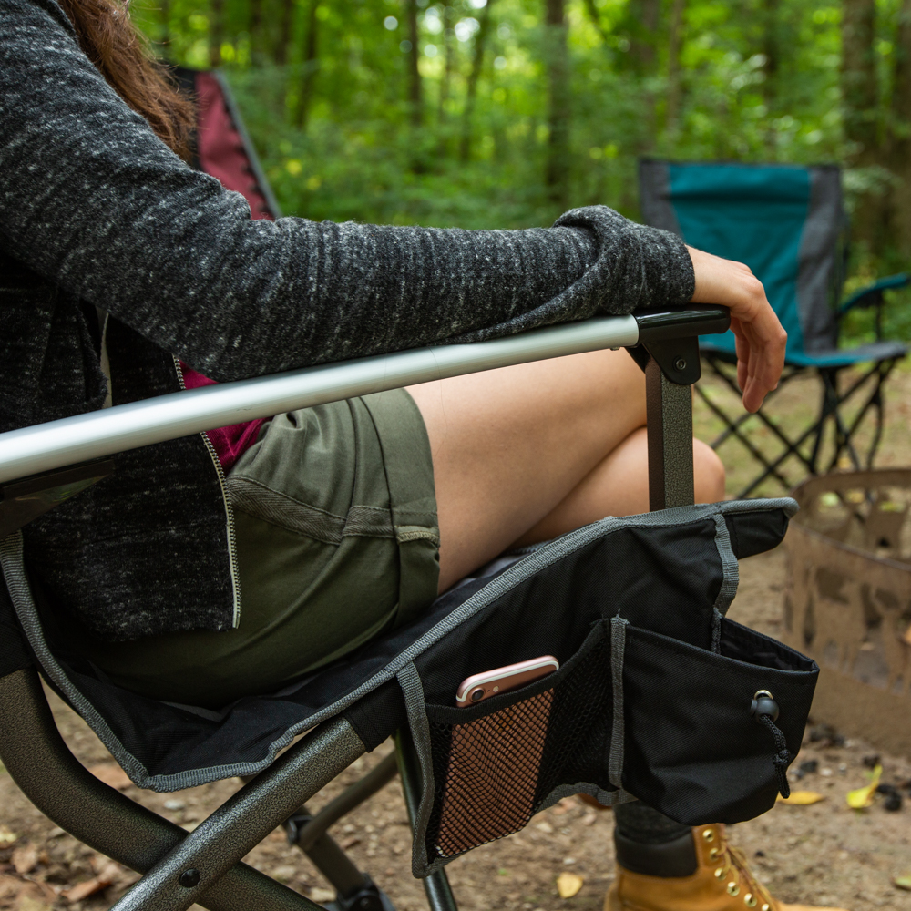 Silla de Campamento de Respaldo Alto Ozark Trail, Negro, Adulto 6