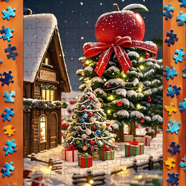 Christmas Puzzle For Children 130 Pieces Holiday Family Gift Paper Activity Game