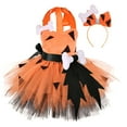 thumbnail image 3 of Piuwrlz Girls Cos Perform Dress for Girl Halloween Party Dresses Orange Size 8-10 Years, 3 of 8