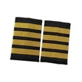 thumbnail image 3 of Charreteras de uniforme de aerolínea, charretera de Cosplay, accesorio de disfraz, hombreras de oficial, deslizadores de Insignia para juegos de rol cuatro barras, 3 of 8