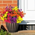 thumbnail image 3 of 12PCS Artificial Fake Flowers Plants for Outdoor Outside Spring Summer Decoration, Colorful Morning Glory UV Sun Resistant Realistic Faux Flower for Planter, Fruit, 3 of 9