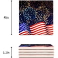 thumbnail image 3 of FMSHPON Independence Day American Flag Set of 8 Coaster for Drinks, Absorbent Ceramic Stone Coasters Cup Mat with Cork Base for Home Kitchen Room Coffee Table Bar Decor, 3 of 4