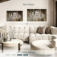 thumbnail image 3 of Elephant Stock Old Crystal Chandelier Wall Art - Horizontal Multi Panel Canvas - Living Room Wall Decor - Decor Elements Multi Panel - Brown And Gray Decor - 38" x 24", 3 of 4