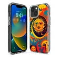 thumbnail image 3 of MUNDAZE Apple iPhone 6/7/8/SE 2020/SE 3 2022 Shockproof Clear Hybrid Protective Phone Case Neon Psychedelic Indie Hippie Sun Moon Cover, 3 of 5