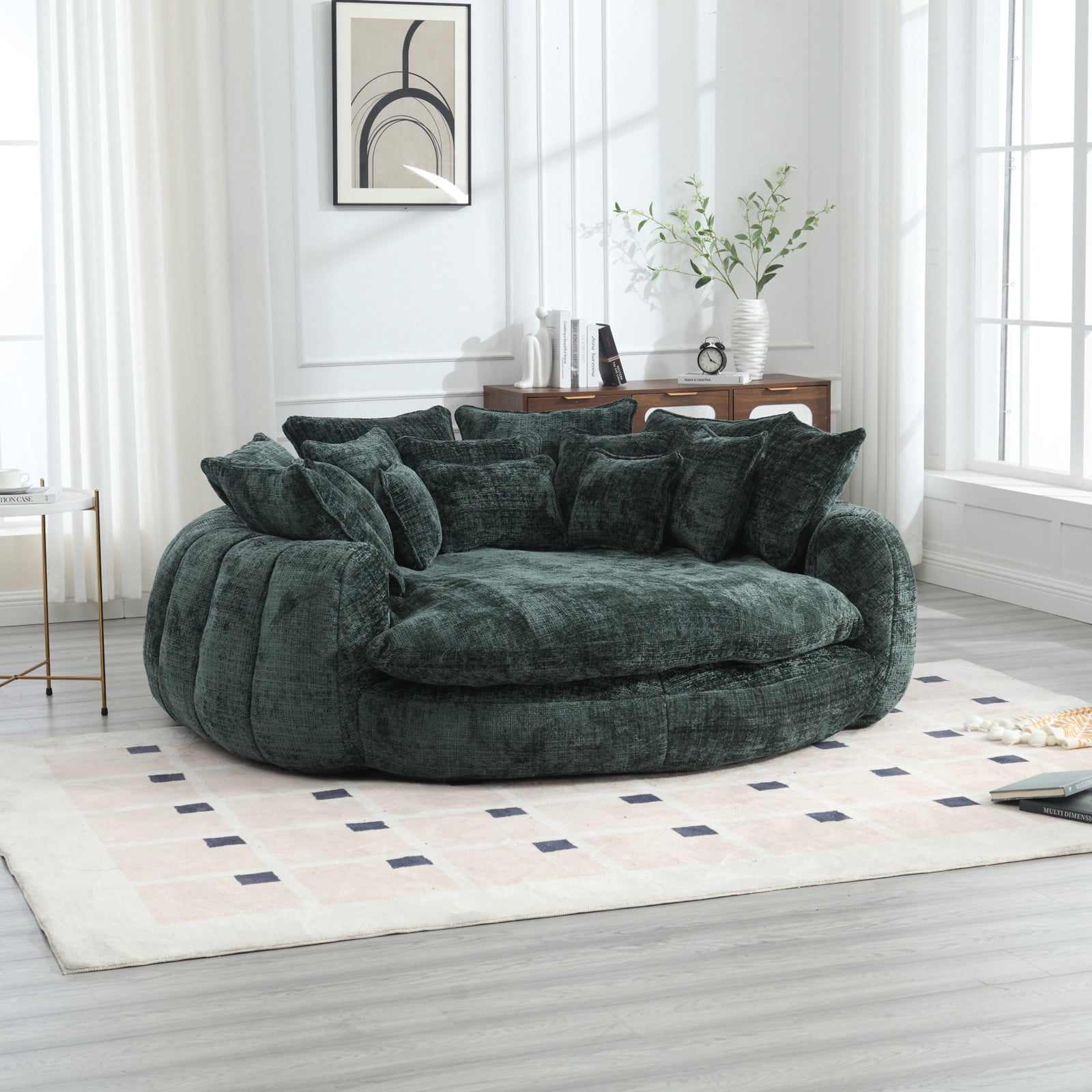 アメリカ　星条旗　Walmart ウォルマート　ソファカバー 155×129 Modern Chenille Sleeper and Memory Foam Sofa with 14 Pillows
