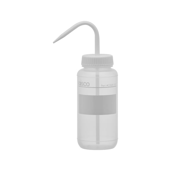 Chemical Wash Bottle, No Label, 500ml - Wide Mouth, Self Venting, Low Density Polyethylene - Performance Plastics by Eisco Labs