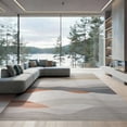 thumbnail image 2 of ODIKA 8'x10' Washable Area Rug Beige Cream Flowing Watercolor Stripe Contemporary Wave Abstract for Living Room, Under Sectional, Family , Durable, Non-Slip, 2 of 7