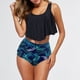 thumbnail image 2 of Traje de baño de una pieza cómodo, elegante y de talle alto Peplum para mujer (con almohadilla en el pecho sin soporte de acero) OAVQHLG3B Store  lin121212, 2 of 4