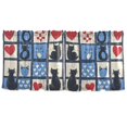 thumbnail image 7 of Yayeee Kitchen Curtains Tier Set of 2 Light Filtering 57"x36" Over Sink Window Panels, Black Cats and Hearts, 7 of 7
