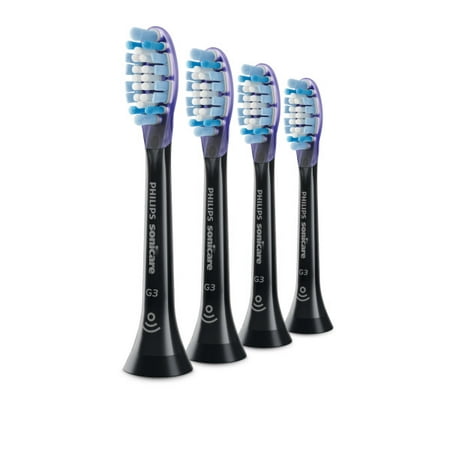 Philips Sonicare Premium Gum Care replacement toothbrush heads, HX9054/95, BrushSync technology, Black