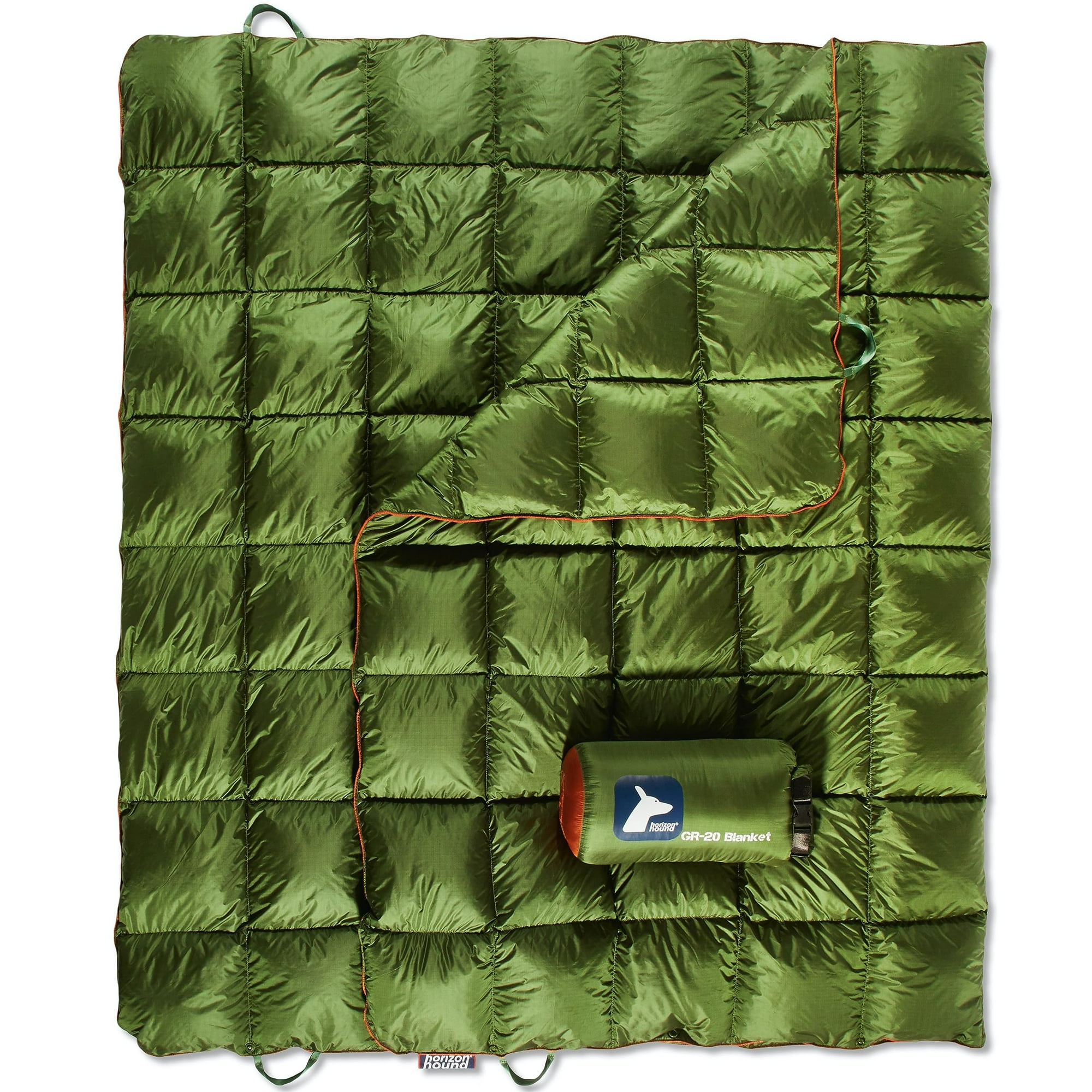 Horizon Hound Down Camping Blanket GR 20 Green Travel Blanket Sustainable Insulated Down Lightweight Warm Quilt for Camping Stadium Hiking Festival Water Resistant Packable Compact Walmart