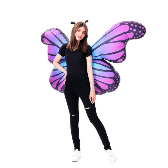PTS Inflatable Costume Fits Adults  Kids, Blow Up Butterfly Costume for Halloween Inflatables Cosplay Party