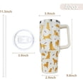 thumbnail image 5 of 40 oz Golden Retriever Tumbler, Stainless Steel Dog Cup with Leak Proof Lid, Handle & Straw - Ideal Gift for Dog Lovers Women, 5 of 6