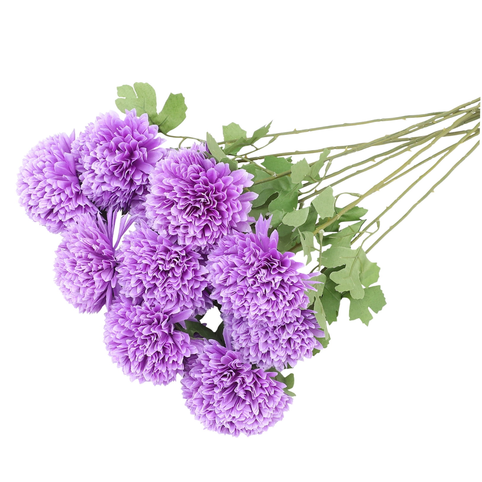 LABSERRON 10Pcs Artificial Flowers Fake Purple Silk Decorative Bloom Plant For Wedding Home 22.01X4.32X4.32in