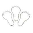 thumbnail image 2 of Live Life Set of 12 Heavy Steel Roller Glide Shower Curtain Hooks - White, 2 of 2