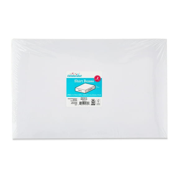 White Shirt Gift Boxes, 14.75" x 9.38", 3 Count, by Way To Celebrate