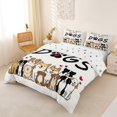 thumbnail image 3 of Homewish Cartoon Pet Bedding,Just A Soul Who Loves Dogs Print Duvet Cover Full,Beige,Polkadot Reversible,3 Pieces,1 Duvet Cover and 2 Pillowcases, 3 of 6