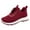 Red, variant on XIMIN Women Men Mesh Sneakers Running Hands Free Shoes with Chunky Sole Lace-Up Round Toe Slip-ins Fashion Sneakers Breathable Anti-Slip Athletic Footwear