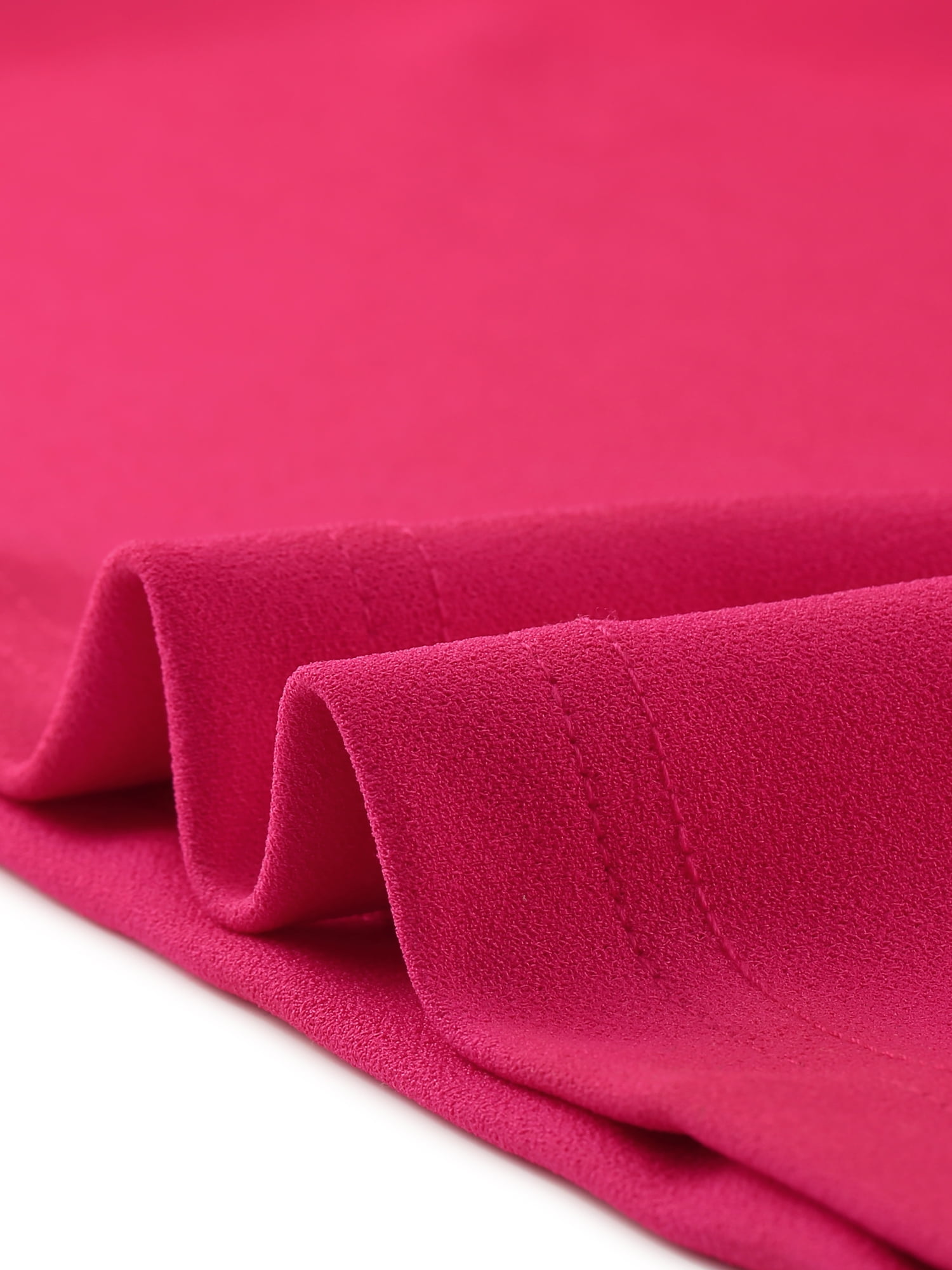 DARING DIVA Elegant Round Neck Cap Sleeve Belted Work Sheath Dresses XL Hot Pink
