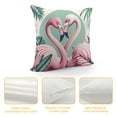 thumbnail image 4 of COMIO  Flamingos Throw Pillow, Soft Tropical Leaves Flowers Bird Pillowcase Home Decorative Pillow Cases Cover Double Sided Cushion Covers for Indoor Outdoor Bedroom Car White, 4 of 5
