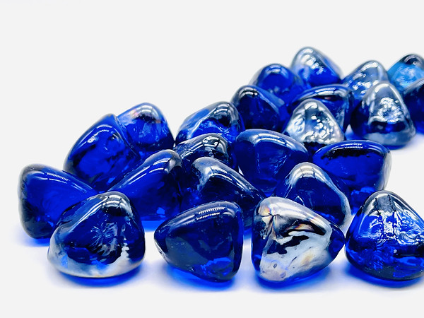 Midnight Diamond Jelly Bean Fire Glass 10 lbs