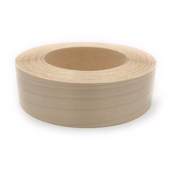 Edge Supply Abedul Rollo de 3" x 25 pies Bandas de borde de chapa de madera Prepegado para planchar con adhesivo termofusible Cinta de madera flexible Lijada a la perfección. Fácil aplicación Hecho en