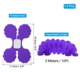 thumbnail image 2 of Uxcell 4Pcs Total 40Ft Four-Leaf Tissue Paper Garland Hanging Streamers, Purple, 2 of 5