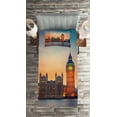 thumbnail image 2 of Ambesonne Colorful Quilted Coverlet 2 Pcs, Big Ben and Parliament, Twin Size, Multicolor, 2 of 2