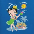 thumbnail image 5 of Wild Bobby Betty Boop Island Girl Paradise Betty Boop Womens Slim Fit Junior Tee, Royal, X-Large, 5 of 5