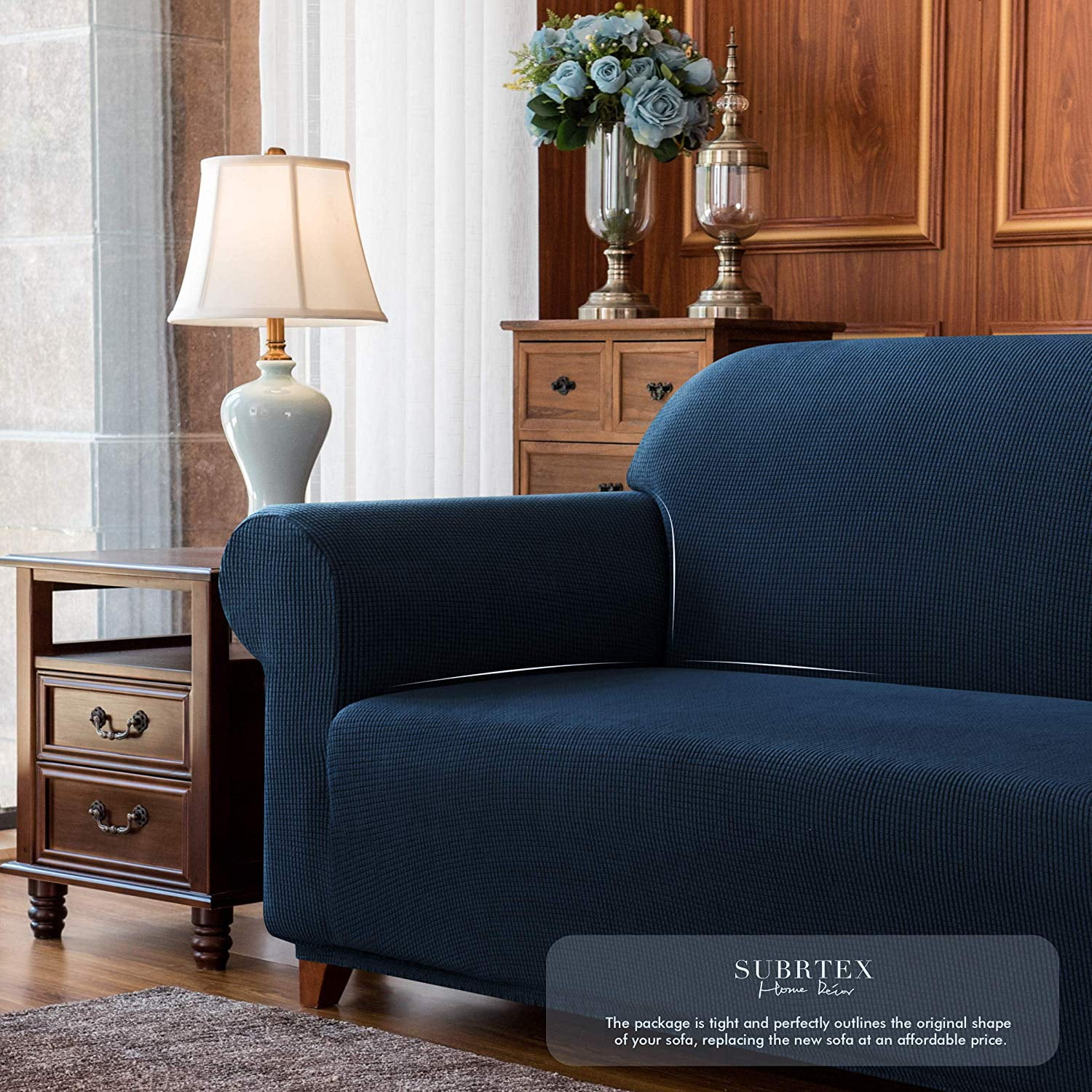Subrtex Stretch Sofa Cover 1 Piece Couch Slipcover Furniture