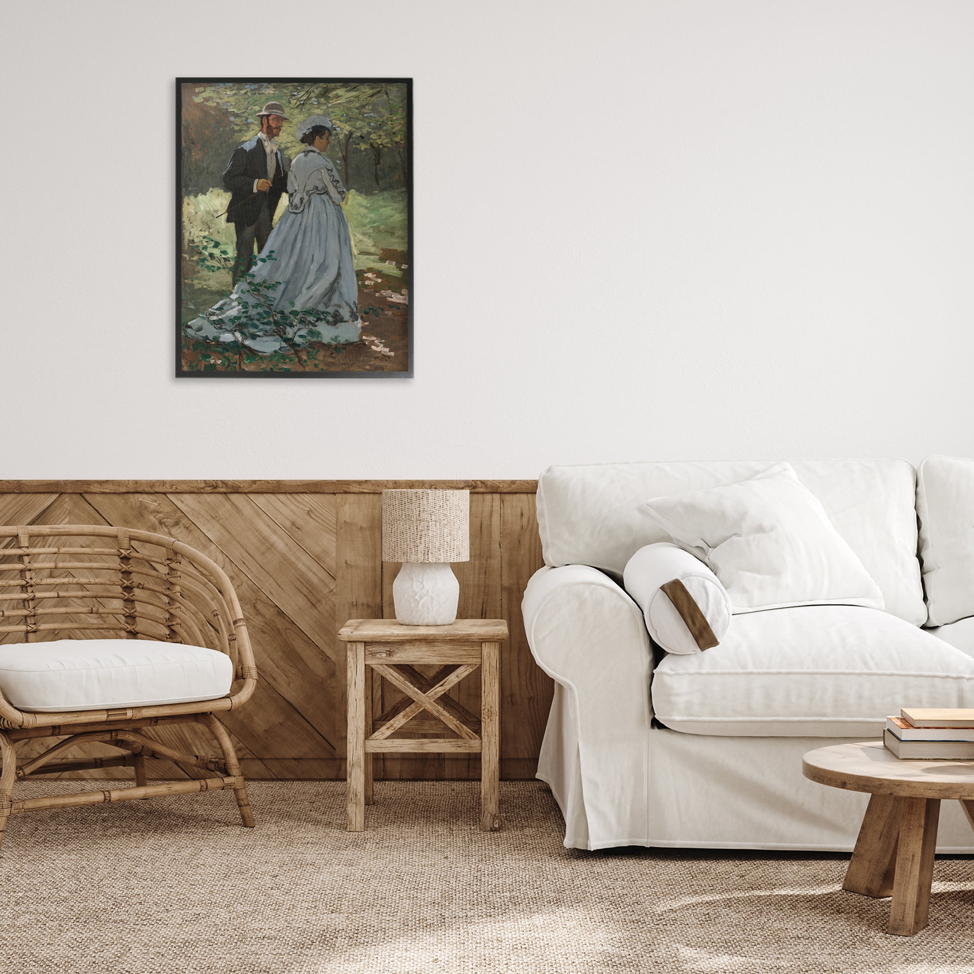 Stupell Industries Bazille & Camille in Nature Black Framed Giclee Art, design by Tina LeCour