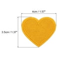 thumbnail image 2 of Uxcell Heart Shaped Iron on Patches Embroidered Iron On Transfer Patches for Clothing Repair Dark Yellow 30PCS 1.57"x1.37", 2 of 6