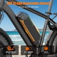 thumbnail image 3 of 26" Fat Tire Electric Bike for Adults, 750W Motor (1500W Peak), 48V 15.6Ah Removable Battery, UL 2849 Certified Off-Road Ebike, 7-Speed Dual Disc Brakes, Black, 3 of 10