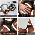 thumbnail image 4 of Xecao Brown Football On Black print Flannel Mat: Non-slip, 16x24in. Ideal for kitchen, bedroom, bath & living room., 4 of 9