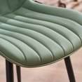 thumbnail image 4 of YOUNIKE Soft Dining Chair Set of 2 Faux Leather Upholstered Wide Back Kitchen Chair, Light Green, 4 of 7