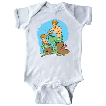 

Inktastic Mer Dad and Daughter Braiding Radiant Red Hair Gift Baby Boy or Baby Girl Bodysuit
